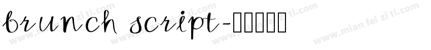 brunch script字体转换